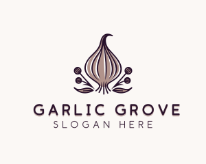 Natural Organic Garlic logo design