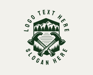 Carpentry Hammer Tool logo