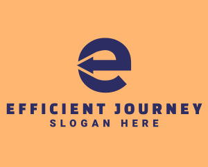 Logistics Company Letter E  logo design