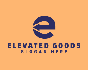 Logistics Company Letter E  logo design