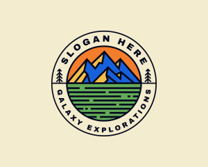 Mountain Field Journey logo design