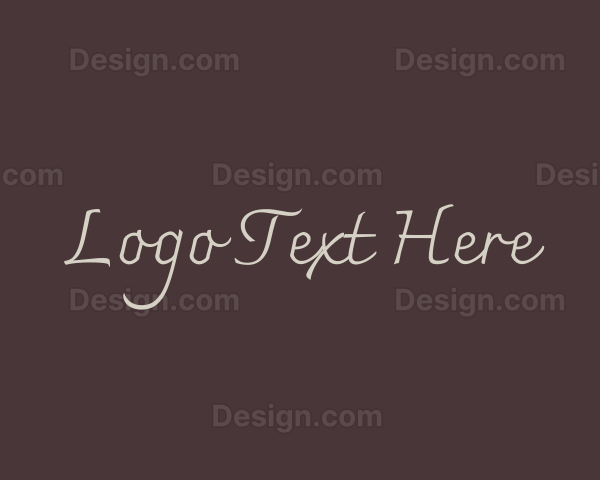 Elegant Ivory Calligraphy Logo