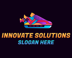 Colorful Shoe Puzzle Logo