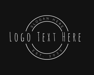 Handwritten Retro Circle Logo