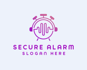 Music Alarm Clock  logo design