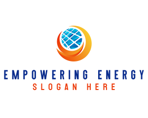 Sun Solar Panel Energy logo design