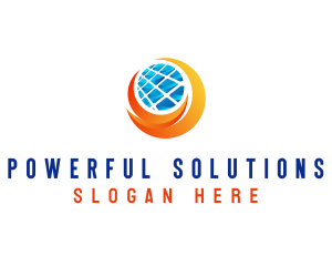 Sun Solar Panel Energy logo design