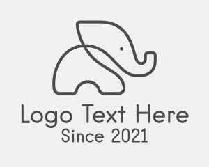 Minimalist Baby Elephant logo