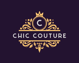 Luxury Royal Crown Ornament logo design