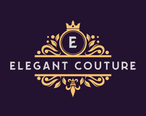 Luxury Royal Crown Ornament logo design