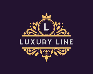 Luxury Royal Crown Ornament logo design