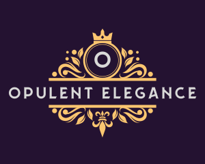 Luxury Royal Crown Ornament logo design