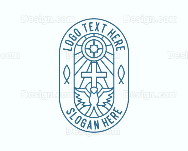 Christian Worship Cross Logo