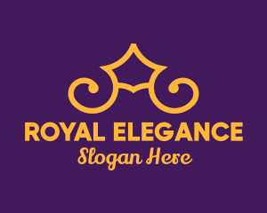 Golden Elegant Crown logo