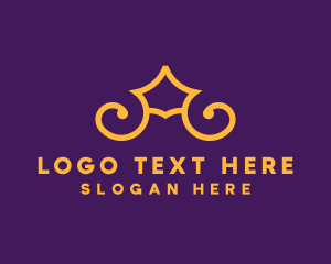 Golden Elegant Crown logo