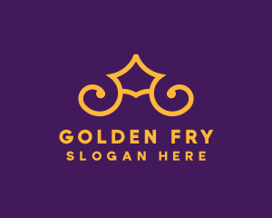 Golden Elegant Crown logo design