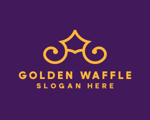 Golden Elegant Crown logo design