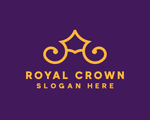 Golden Elegant Crown logo design