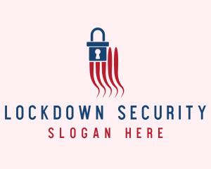 Blue Padlock Flag logo