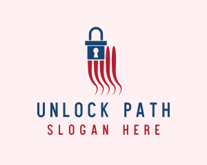 Blue Padlock Flag logo