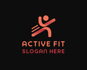 Athlete Fitness Person logo design