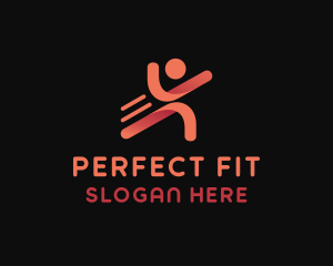 Athlete Fitness Person logo design