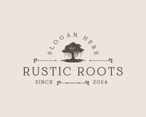 Rustic Nature Tree logo design