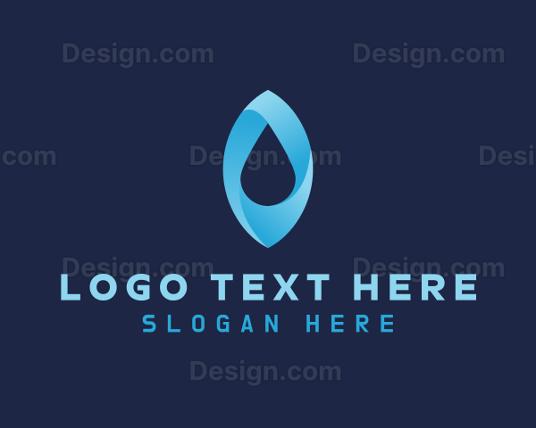 Blue Aqua Droplet Logo