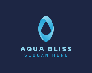 Blue Aqua Droplet logo design