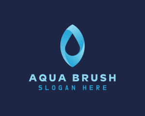 Blue Aqua Droplet logo design