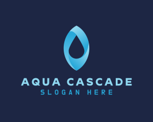 Blue Aqua Droplet logo design