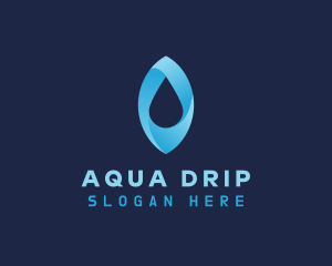 Blue Aqua Droplet logo design