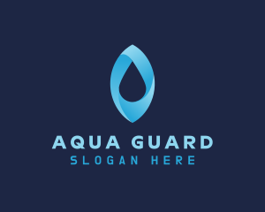 Blue Aqua Droplet logo design