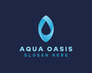 Blue Aqua Droplet logo design