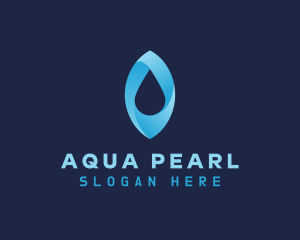 Blue Aqua Droplet logo design