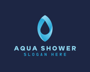 Blue Aqua Droplet logo design