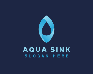 Blue Aqua Droplet logo design