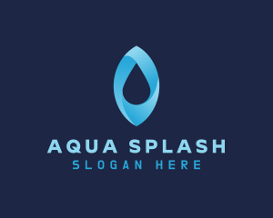 Blue Aqua Droplet logo design