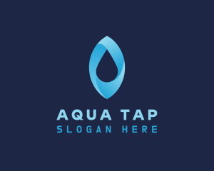 Blue Aqua Droplet logo design