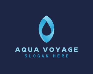 Blue Aqua Droplet logo design