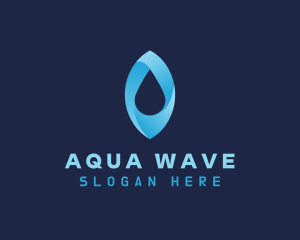 Blue Aqua Droplet logo