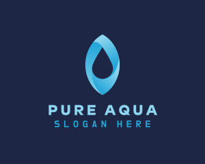 Blue Aqua Droplet logo design