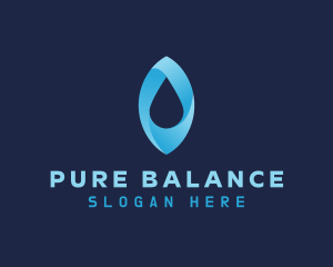 Blue Aqua Droplet logo design