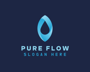 Blue Aqua Droplet logo design