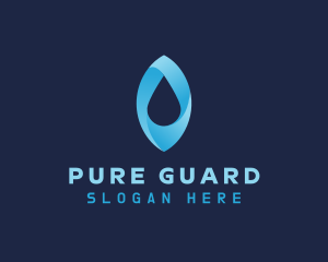 Blue Aqua Droplet logo design