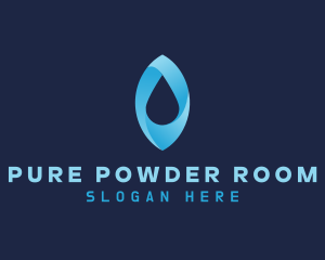 Blue Aqua Droplet logo design