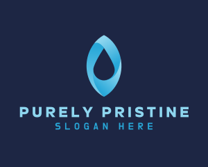 Blue Aqua Droplet logo design