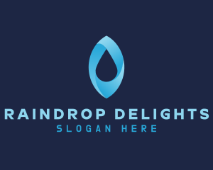 Blue Aqua Droplet logo design