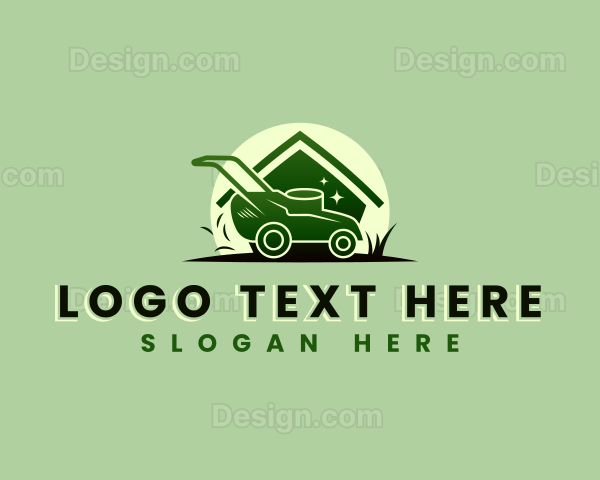 Lawn Mower Gardening Logo