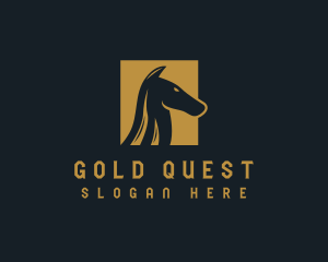 Gold Horse Stable logo design